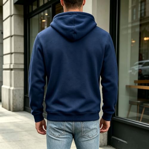 Men's Fleece Sherpa Lined Hoodie Pullover Casual Hooded Sweatshirts - image 8