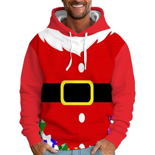 Sweat à capuche de Noël homme idée cadeau original couleur rose XXL
