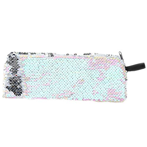 Preisvergleich Produktbild Feli546Bruce Kosmetiktasche, für Damen, Pailletten, Kosmetiktasche, Münztasche, Organizer für Studenten, Schreibwaren, Kosmetiktasche, Make-up-Organizer Rosa / Weiß Einheitsgröße