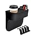 Ruucy Auto Getränkehalter Becherhalter PU Leder Getränkehalterung Auto Organizer Aufbewahrungsbox für Kaffee, Getränk, Flasche, Milch (mit 4 Stück Auto Haken)