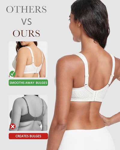 Image of Lemorosy Women's Plus Size Full Coverage Non Padded Wireless Minimizer Bra -Comfort and Double Support