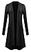 Long Cardigan with Pocket Long Sleeves for Women Large Black