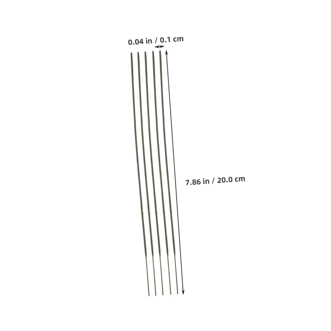 Housoutil Flexible Floral Wire Stems 100pcs Green Wire for Craft Flower Arrangements Bouquets Wreaths and Decor