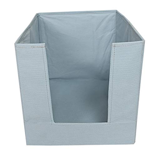 Image of Kuber Industries Storage Box|Toy Box Storage For Kids|Foldable Storage Box|Pack of 4 (Black) Non-Woven Shirt Stacker /Clothes OrganizerSize 40 x 20 x 25 Cm, Pack of 4 (Grey)