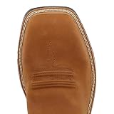 Twisted X Men's 11' Western Work Boot, Square Toe with CellStretch, Tan & Orange, 11.5 D