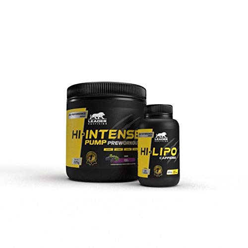 Kit Hi-Intense Pump + Hi-Lipo Caffeine 30 cáps- Leader Nutrition - Frutas Vermelhas