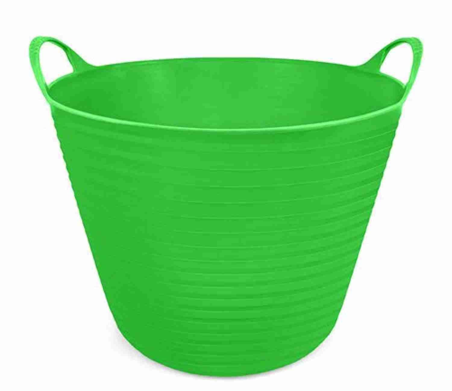 Flexi Tub – Heavy Duty Flexible Bucket, Rubber Bucket & Garden Trug for Gardening, Cleaning, Storage | Multi-Purpose Flexi Tubs Garden Bucket (Light Green, 26Ltr)