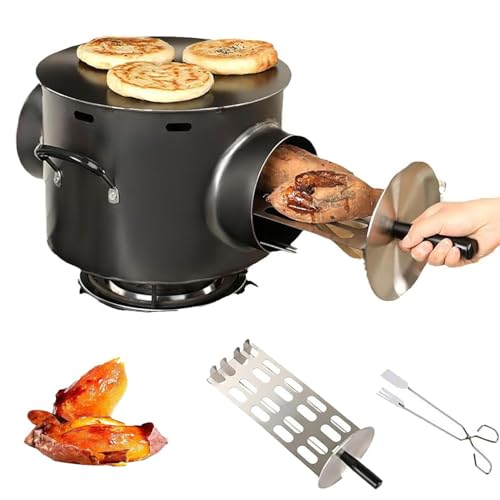 Multi functional Baking Pan tray, Barbecue Grill,Griddle Stove, Gas Fire Oven,Frying Grill All-In-One Oven, Pancake Griddle for Grilling Squid, Pancakes, Roasted Sweet Potatoes, Roasted Potatoes,B