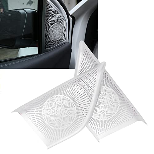 Emoshayoga Car Tweeter Cover, Antiscratch 2 Pieces Heat Resistant Door Speaker Cover For Automotive #TOP2