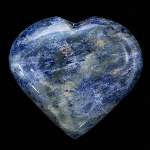 Miniatura 7 de Crocon Juego de piedras de soplo con forma de corazón de sodalita de 1.969 in, 450 quilates, bolsillo de cristal curativo, colección de piedras de