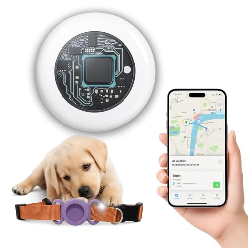 Localizador de Mascotas – TRY&GETFUNstore - Localizador GPS Perros sin Cuota | Rastreador en Tiempo Real con Find My | iOS | Compacto Resistente al Agua IPX7 | Ideal Coche Niños Equipaje. Talla M NARJ