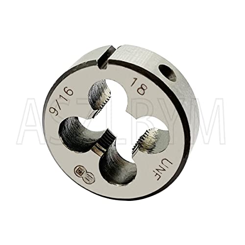 9/16-18 UNF Tap and Die Set 4 Flutes HSS Bottom Taper RIight Hand Thread Tap And Round Thread Die Set - Thumbnail 6