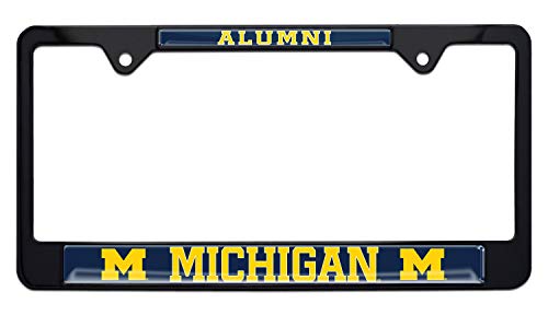 Elektroplate Michigan Wolverines Alumni License Plate Frame Black