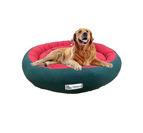 Image of Premium Medium Size Dog Bed for Medium Dogs and Puppies Anti Skid Bottom Washable Orthopedic Big Dog /cat Beds Red /Green