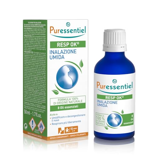 Puressentiel Inalazione Umida Respirazione con 8 Oli Essenziali 50 ml