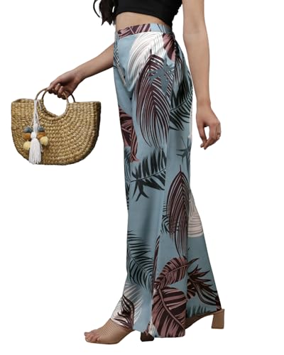Image of EYEBOGLER Women Pure Cotton Graphic Printed Palazzo