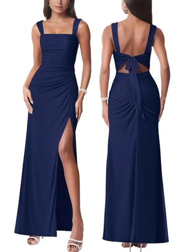 firfig Womens Elegant Mesh Backless Sleeveless Maxi Dress Tie Low Back Formal Cocktail Maxi Dresses...