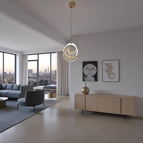 Image of LED Hanging Lights for Home Decoration, Pendant Lights for Ceiling Kitchen, Hanging Lights for Living Room /Dining Area /Cafe (Pack of 1) (Kitchen Island)