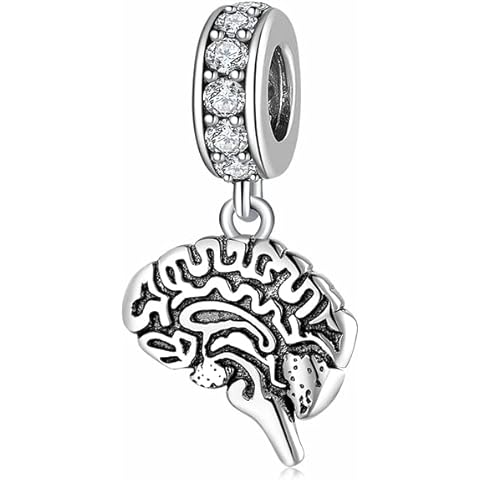 Magic Charms 925 Sterling Silver Gothic Anatomical Charm for European Snake Charm for Bracelet Necklace for Women Gift, Cubic Zirconia Cover
