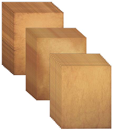 Aged Paper, 96 Sheets of Antique Looking Old Fashion Faux Parchment Paper, Letter Size 8.5 x 11 inch - //coolthings.us
