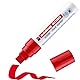 edding 4090 Kreidemarker - rot - 1 Kreidestift - Keilspitze 4-15 mm - breiter Kreidestift für Tafel abwischbar - zum Beschriften von Fenster, Glas, Spiegel - Tafelstift mit deckenden Farben