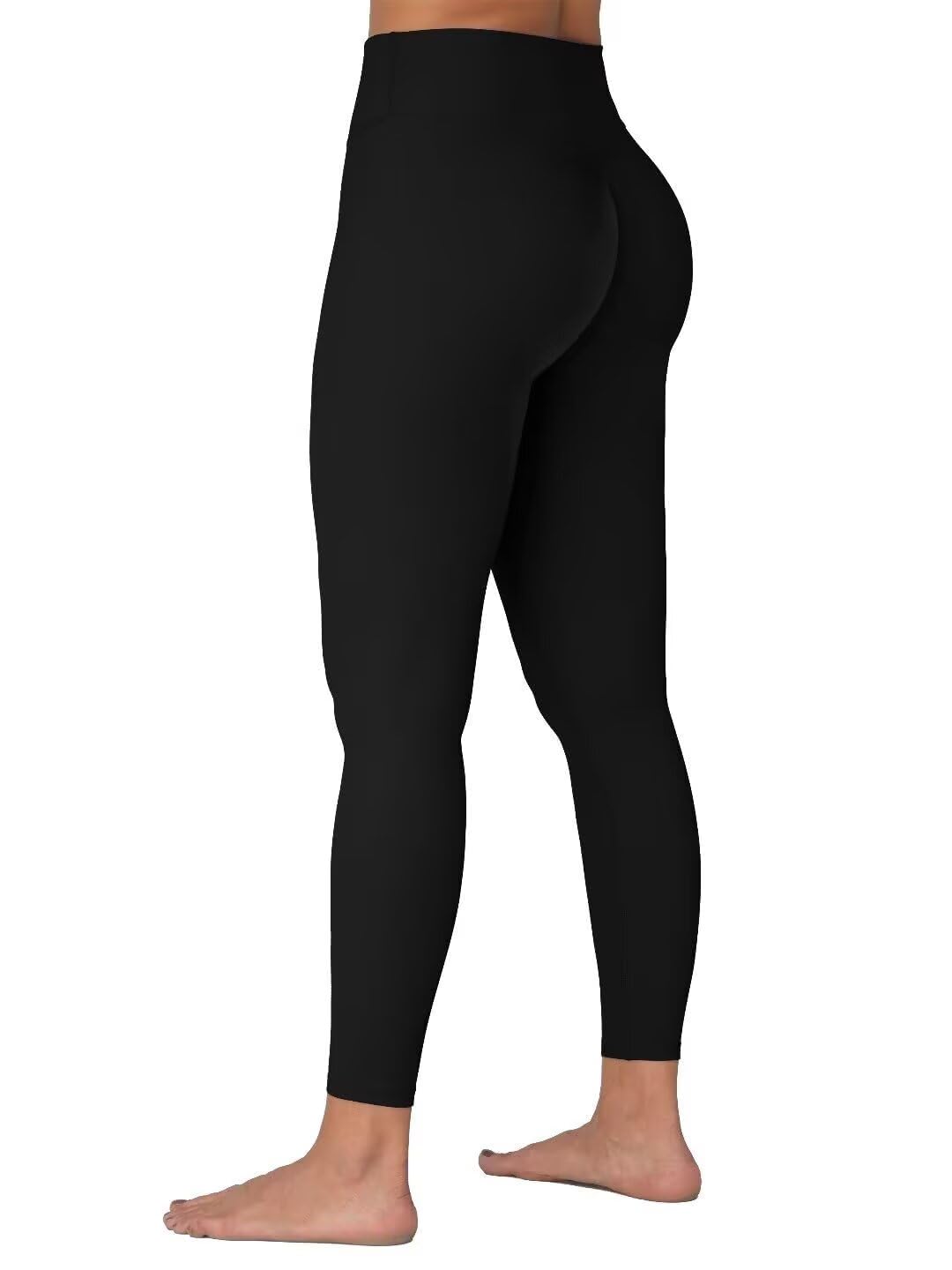 Sunzfly Invisible Butt Scrunch Workout Leggings for Women, Butt Lifting High Waisted Gym Yoga Pants with Tummy Control