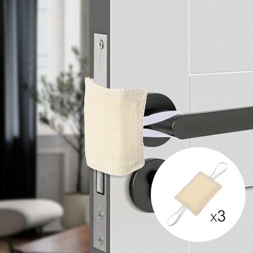 Image of 3 Pcs Door Slam Silencer, Baby Door Latch Cover for Slamming Noise Reducing Latch Cover Baby Doors Slam Stopper Quiet Close Cushion Pads Prevent from Locking