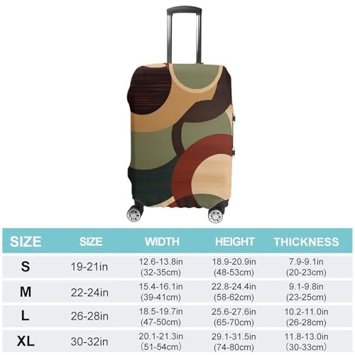 Shapes And Circles Luggage Cover, Elastic Luggage Protector Fits 19-32in Suitcases, Washable & Anti-Scratch Suitcase Cover for Men Women S2