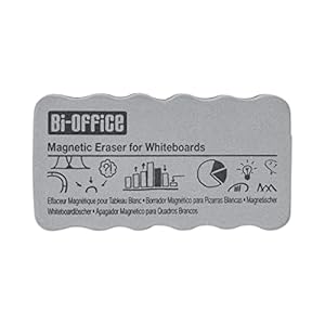 Bi-Office Light Weight Magnetic Board Eraser,Grey,105 x 55 x 23 mm