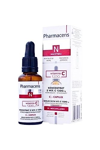 Pharmaceris N C-Capilix, Serum for Vascular Skin Concentrate with Vitamin C 1200 mg, Prevents Skin Pigmentation, Vitamin E