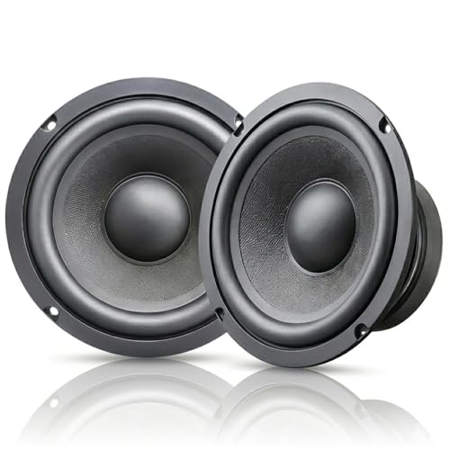 Image of FABTEC 6.5 Inch Mid Range Speakers 60w RMS / 250w Peak Power 4 Ohm for Cars, Home Theatre & DIY Projects (Pack of 2)