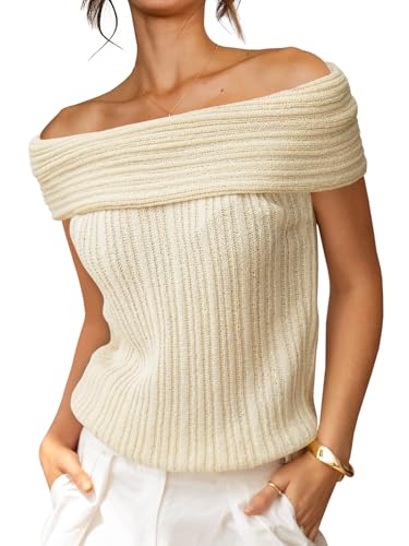 Saodimallsu Womens Off The Shoulder Sweater Tops...