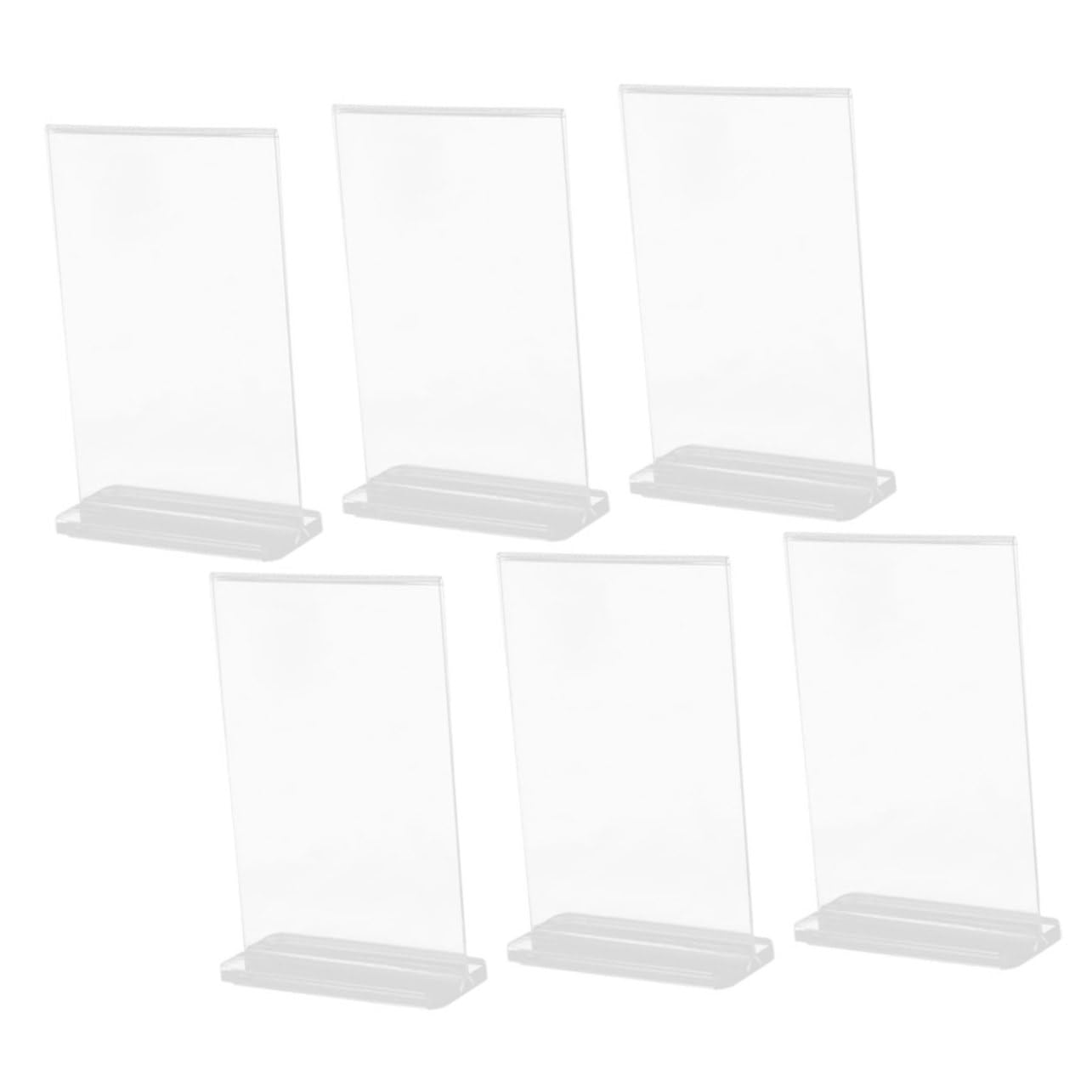 Porte-menu A6 transparent acrylique double face stable en T - 8