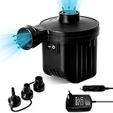 [ ➣ Zwei Funktionen ] : 2 in1 elektrische Luftpumpe mit hohem Durchfluss und niedrigem Druck. Steuern Sie ein einfaches Schaltgerät und füllen Sie Ihre aufblasbaren Produkte in wenigen Minuten mit Gas oder extrahieren Sie Gas.
