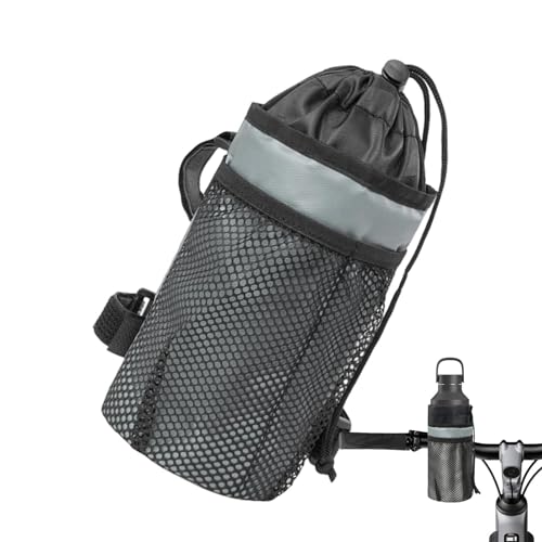 Porte-bouteille de vélo et sac de guidon isolé avec poche téléphone pour cyclisme