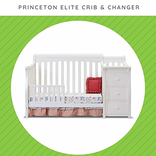 Image of Toddler Bed Safety Guard Rail for Sorelle Convertible Cribs - Solid Wood Rail for Convertible Crib to Toddler Bed Conversion - Safety Bed Rail for Children (Model #151, White)
