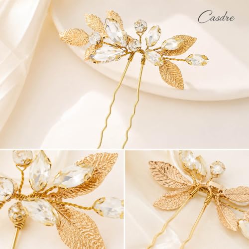 Set de 3 Peines Decorativos Dorados con Cristales miniatura 4