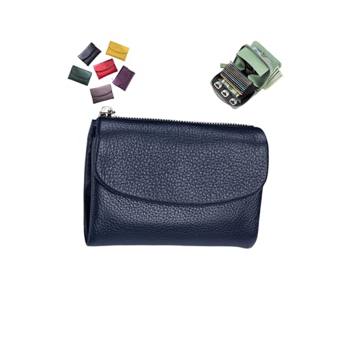 Joyfullygo Wallet, Unisex Pebble Leather Wallet, Women Short Genuine Leather Purse with Coin Holder & Cash Slots (white -l)