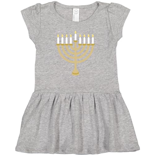 inktastic Chanukah Hanukah Menorah Infant Dress 24 Months Heather Grey 1fa3b