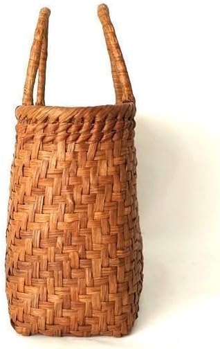 Lサイズ 山葡萄 蔓 かごバック かご 籠 巾着 網代編み 職人の手作り かご Lサイズ 山葡萄 蔓 かごバック かご 籠 巾着 網代編み 職人の