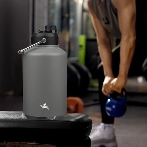 Image of Konokyo 128 oz Insulated Stainless Steel Water Bottle Jug with Handle