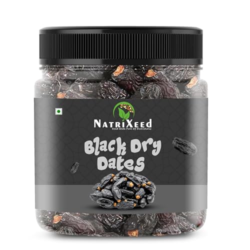 Image of NatriXeed Black Dry Dates | Traditional Dried Fruit | Naturally Sweet Flavor | Perfect Snack Anytime at Home Office Travel (500gram)