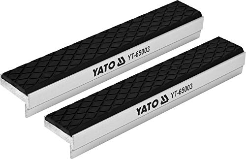 YATO Profi 150mm Schraubstock-Schutzbacken aus Aluminium mit Soft-Beschichtung 2 tlg, magnetisch, universell einsetzbar, optimaler Schutz für Ihr Werkstück