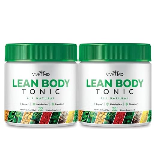 VIVE MD Lean Body Tonic Powder - Official Formula - Nagano Lean Body Tonic All Natural with Vitamin B6 & BCAA for Maximum Strengh Cleanse and Lean Metabolic Powder Support Lean Body Drink (2 Pack)