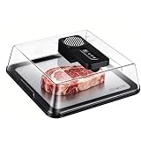 Auftauschale für gefrorenes Fleisch, elektrische Auftaubox mit visuellem Deckel, Luftstrom-Technologie, intelligenter Timer, wiederaufladbarer Akku für Steak, Huhn, Fisch
