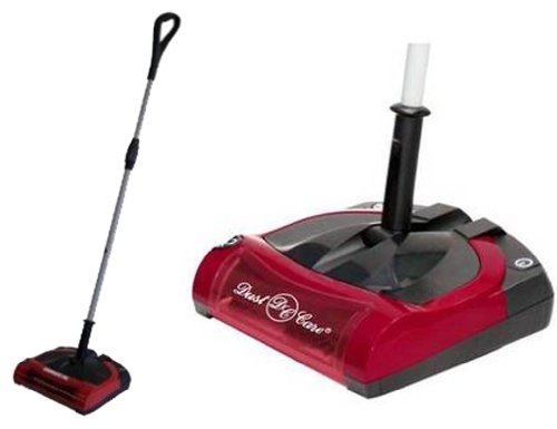 Dust Care Carpet Sweeper Battery Operated 12 Inches Red