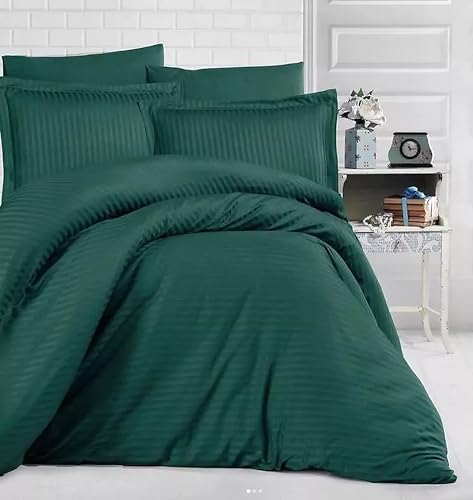 Image of Sofrito Micorfiber - Cotton Feel Duvet /Comforter Cover (Double - 61 inchx91 inch - Inches) with Solid Zipper Clousre - Emerald Green | Solid Zipper Closure & Four Corner Ties |