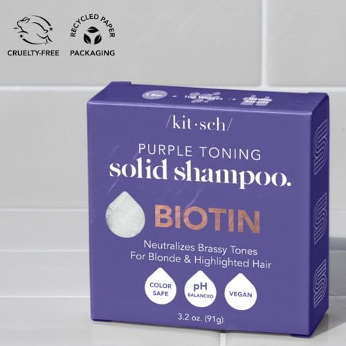 Kitsch 819677029838 Purple Toning Shampoo Bar For Color Treated & Grey Hair thumb #6