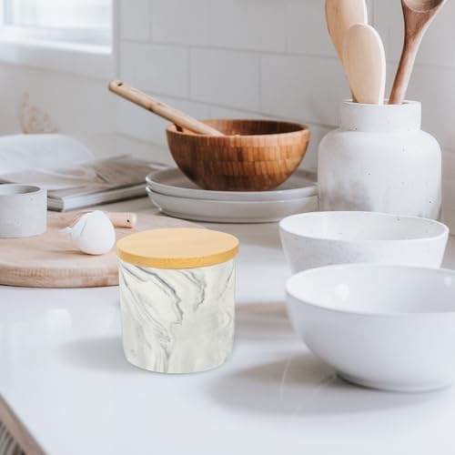 Recipiente de cerámica con tapa para café de 300ML color blanco 5