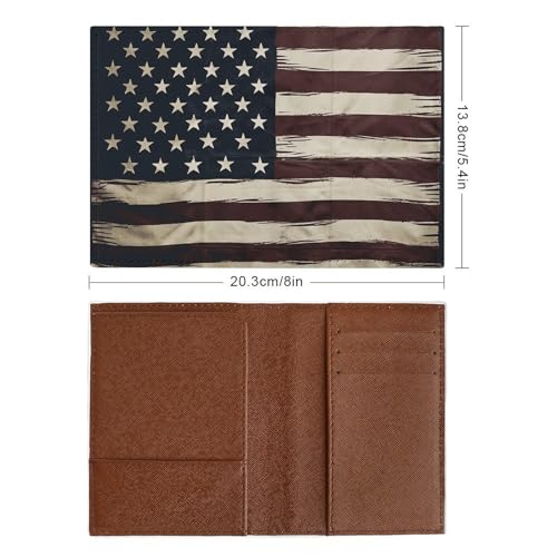 Drapeau américain étui de passeport en cuir porte-document - 2